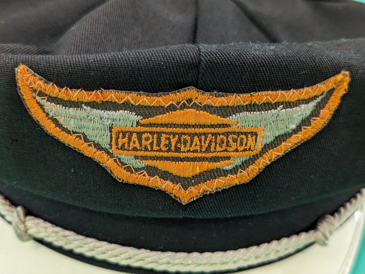 Vintage 1940's 1950's Harley Davidson Captains Hat Cap Biker