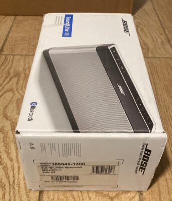 Open Box Bose Soundlink III Bluetooth Speaker-Silver-/ Bose Sound