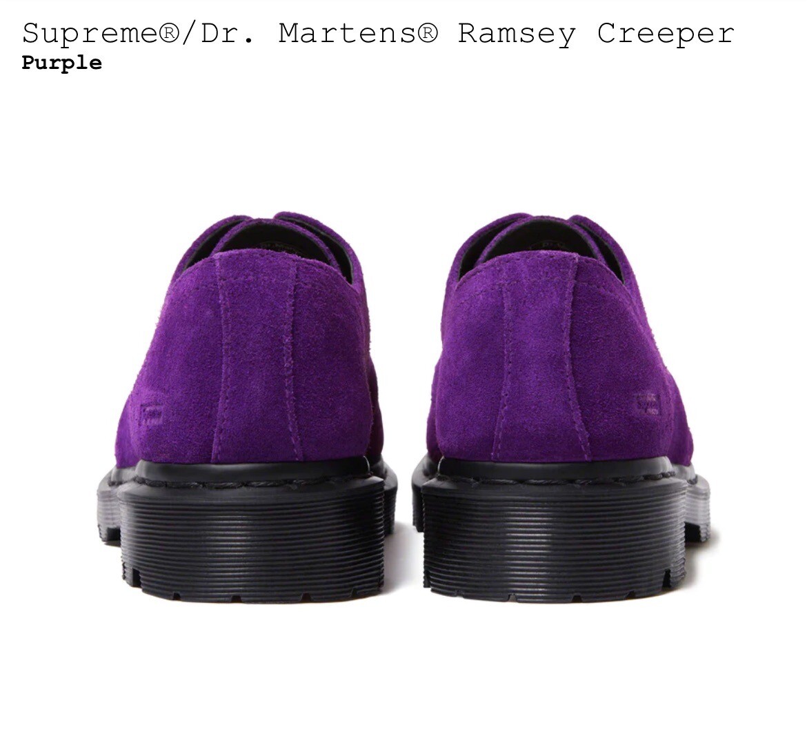 Brand New Supreme® x Dr. Martens® Ramsey Creeper - Purple - Size 9