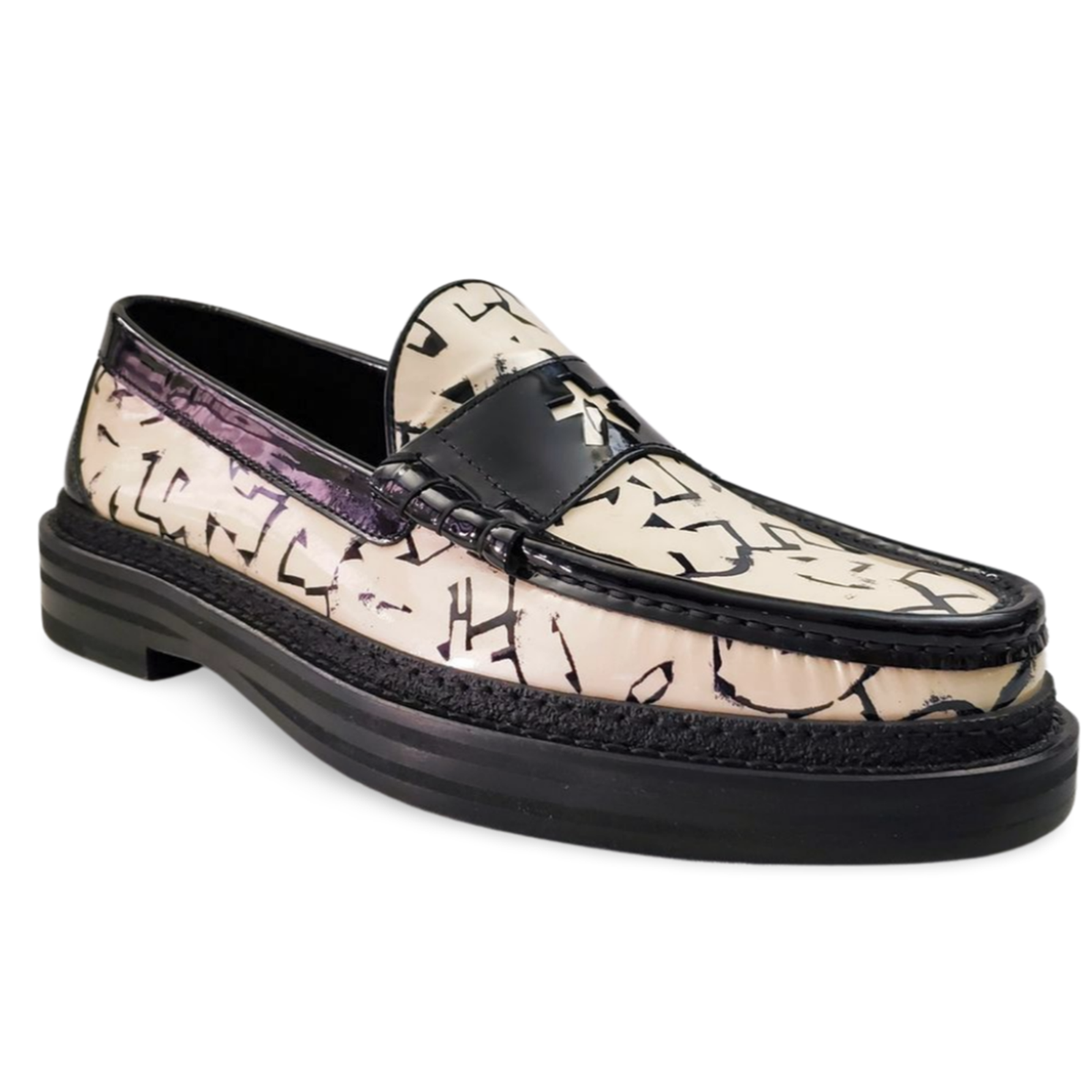 JIMMY CHOO x Eric Haze Curated by Poggy Beige Black Leather