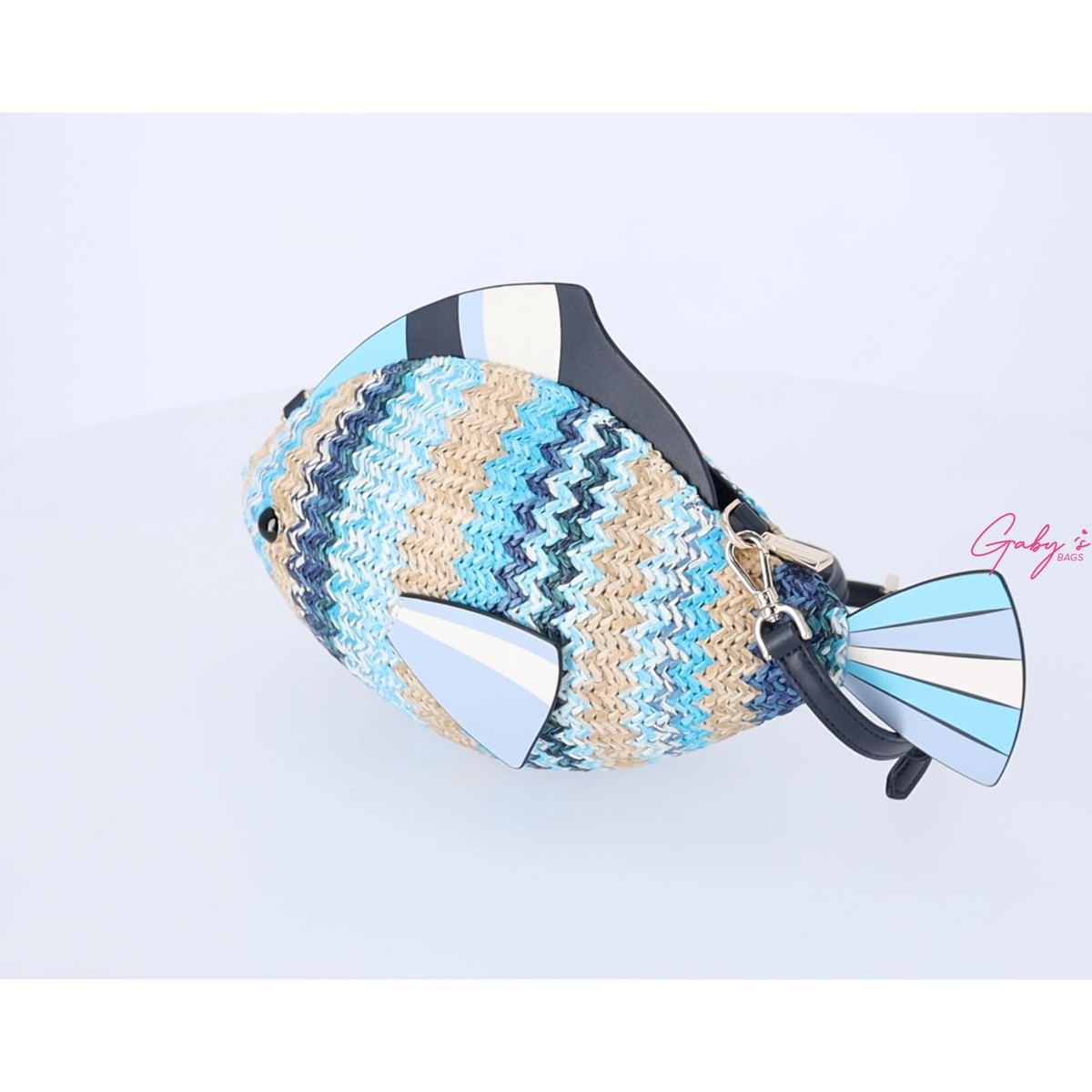 Kate Spade KG739 What A Catch 3D Fish Crossbody Novelty Blue Multi