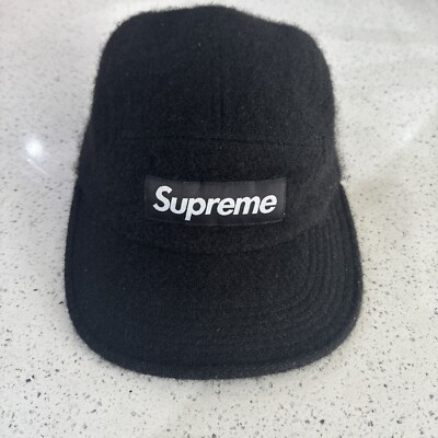 Supreme Harris Tweed Camp Cap Black | eBay UK