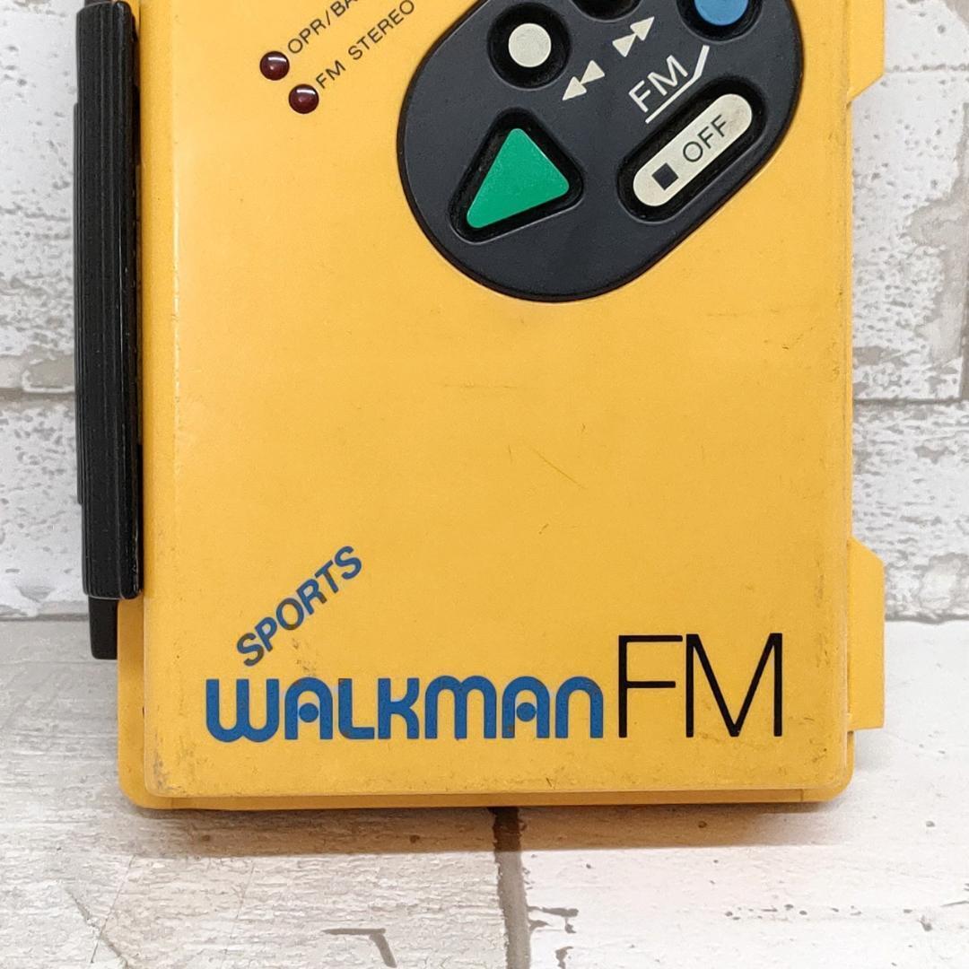 SONY WALKMAN WM-F5 SPORTS WALKMAN FM Yellow Cassette Player 