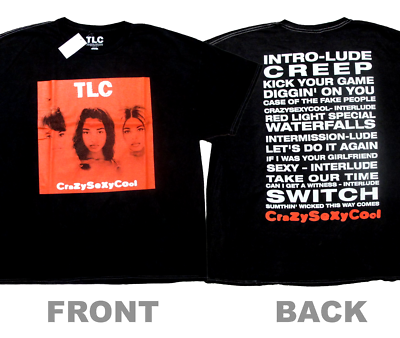 TLC CrazySexyCool album cover men's t-shirt sz XL left eye chili t