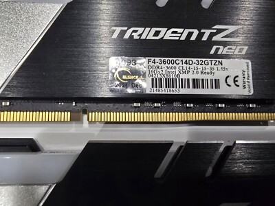 G.SKILL TridentZ Neo RGB 32GB (2x16GB) 3600 MHz *CL14* (B-Die