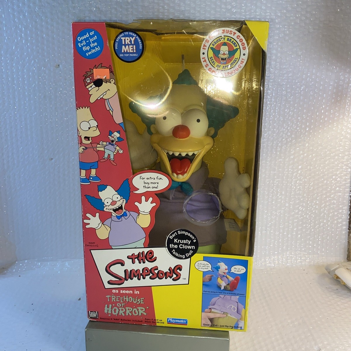 Krusty the Clown Talking Doll Simpsons Treehouse of Horror NIB