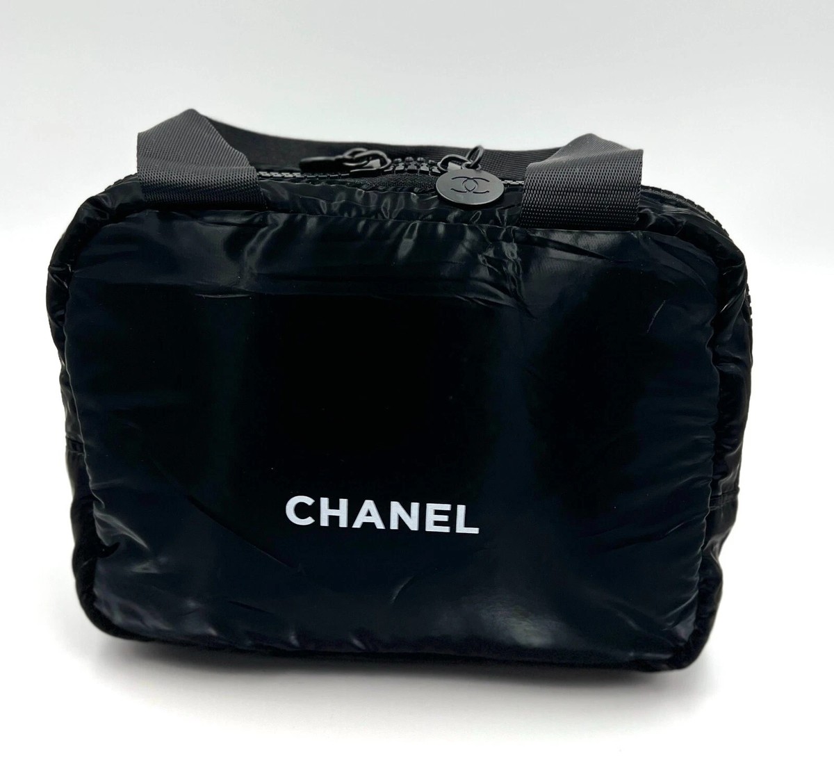 Chanel Mini Boston Makeup Bag – Black Cosmetic Bag with Handle | eBay