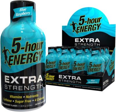 Extra Strength 5 Hour Energy Shots 12 Count Blue Raspberry Zero