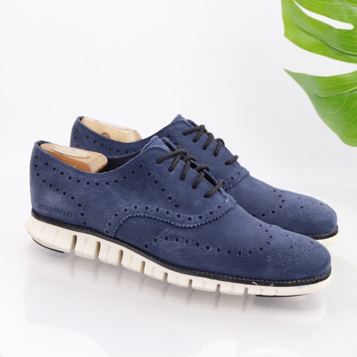 Cole Haan Men's Zerogrand Sneaker Oxford Size 10.5 Blue Suede