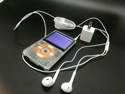 Clear 256GB iPod Classic Video 5th 5.5 Gen Enhanced + Wolfson DAC