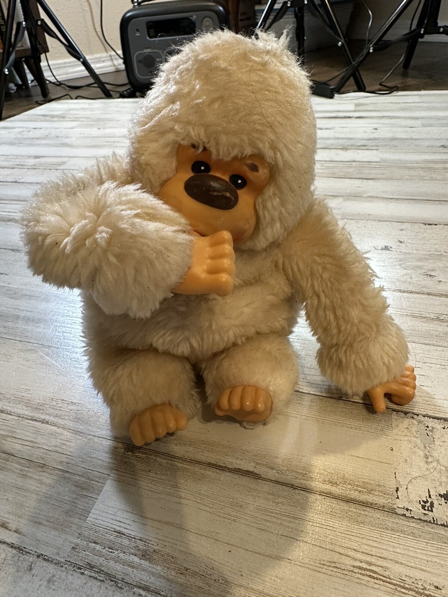 Russ Gonga Thumb Sucking Gorilla Plush Tan Ivory Monkey Vintage