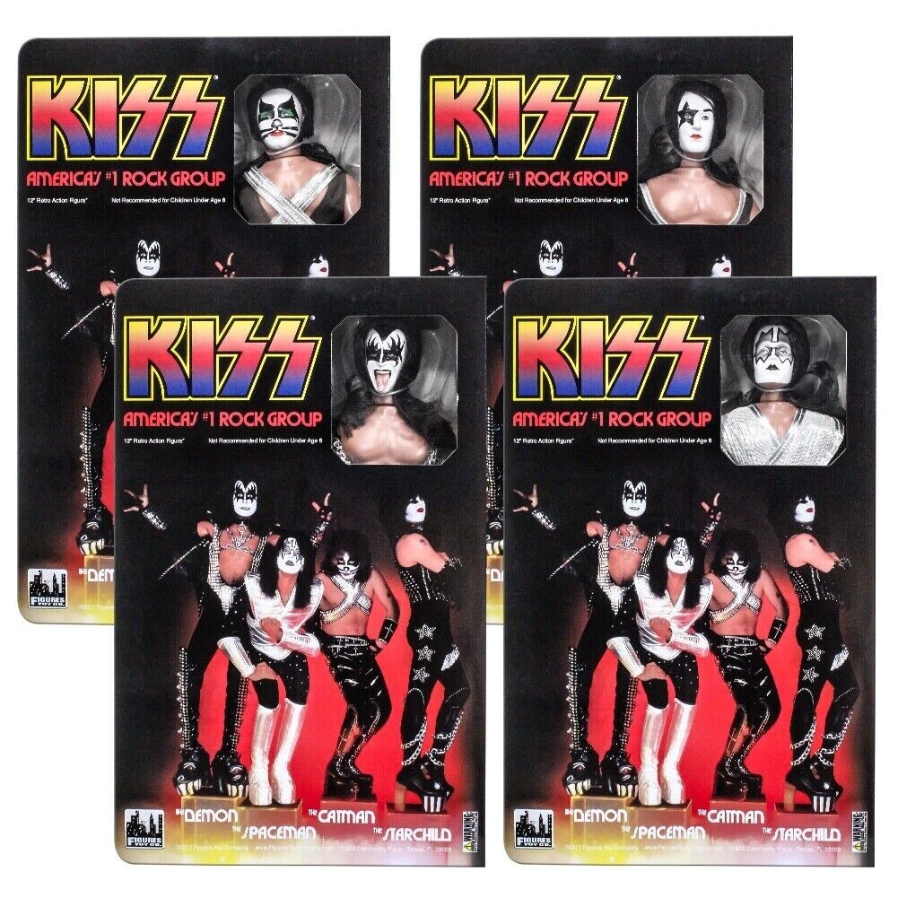 KISS 12 Inch Action Figures Series 9 Love Gun: Set of all 4 MEGO