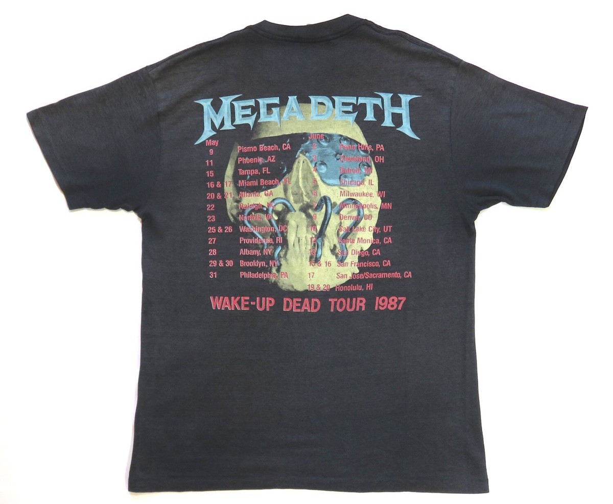 Megadeth Vintage T Shirt 1987 Peace Sells Tour Dates Vic Dove Logo