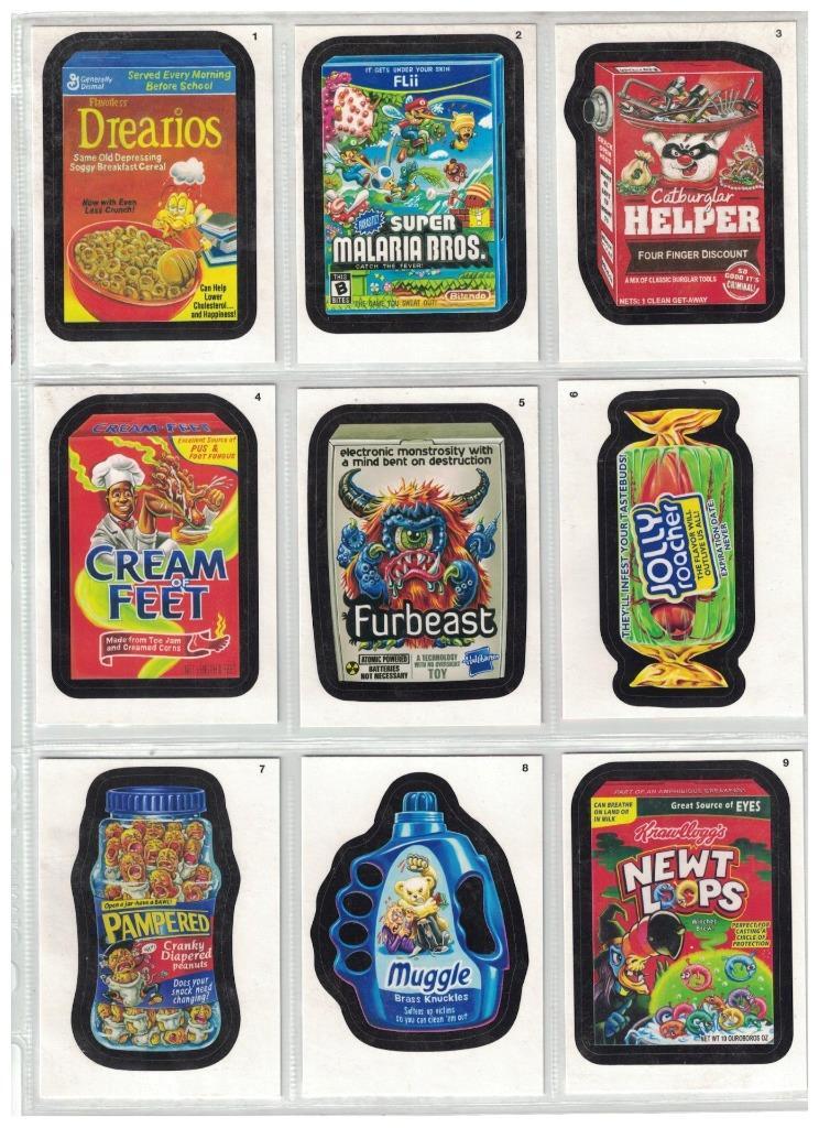 2014 WACKY PACKAGES SERIES 1 ANS 12 ALL NEW SERIES 12 SET 55 BLACK