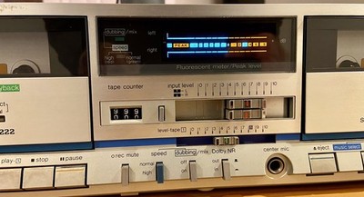 TECHNICS RS-M222 Stereo Double Cassette Deck M222 Play & Record