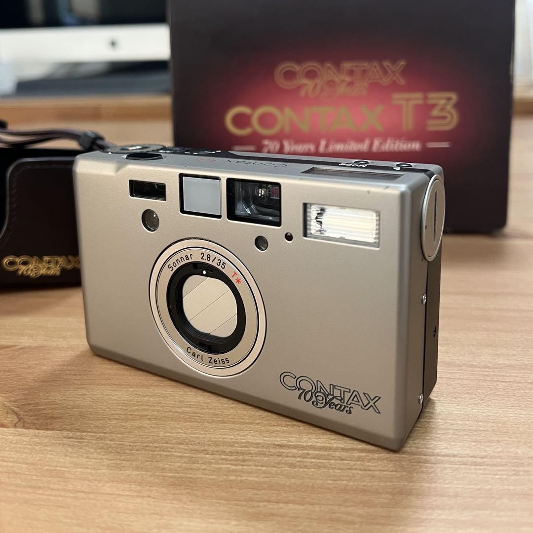 Contax T3 Silver 70th Limited Edition 35mm Film Camera Excellent w