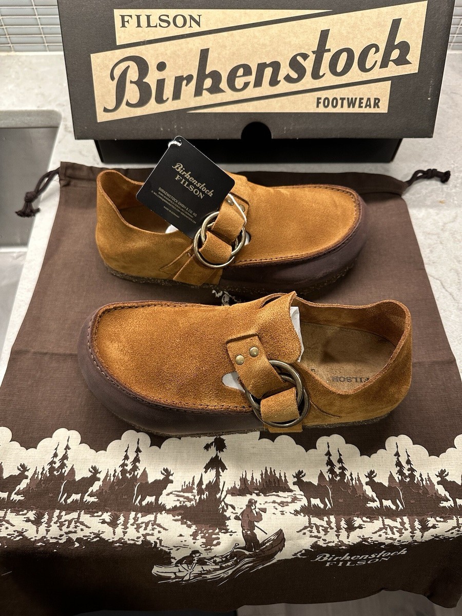 Filson Birkenstock London Methow Moccasin Mink/Roast Ladies 8, Men