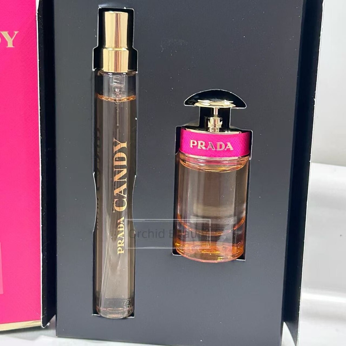 New PRADA CANDY 2PC Gift Set EDP perfume MINI Duo spray 0.33oz +