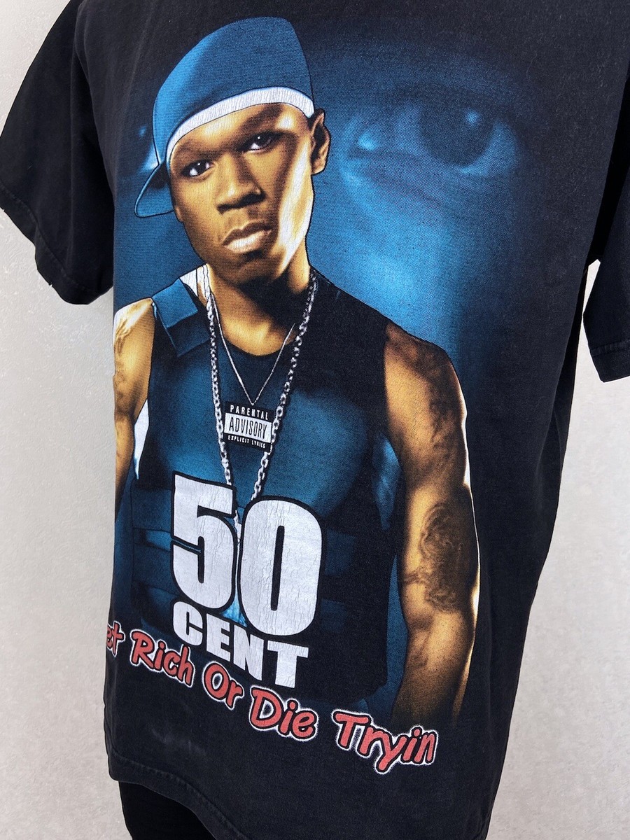 Vintage 90s 50 CENT Hip-Hop T-Shirt Black Size L | eBay