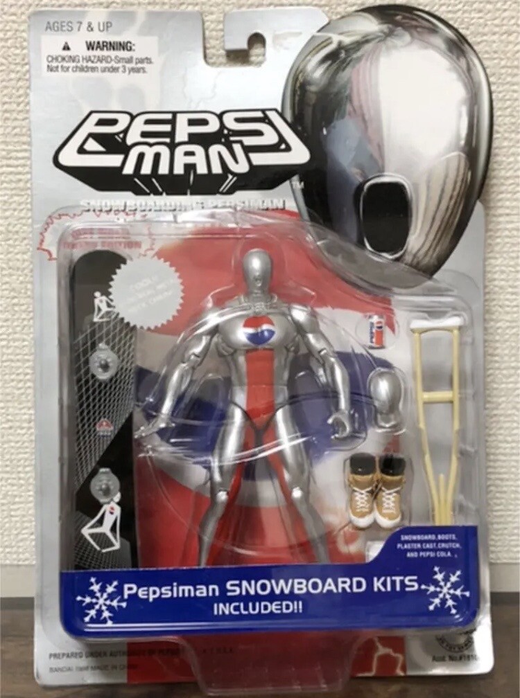BANDAI PEPSI MAN Ultra Free Figure With Snowboard Near Mint | eBay