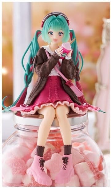 FuRyu Hatsune Miku Noodle Stopper Figure Autumn Date Pink ver