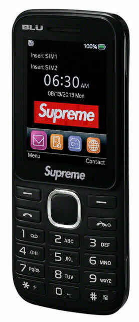 Supreme/BLU FW19 Burner Phone - Black (Unlocked) (Dual SIM) for