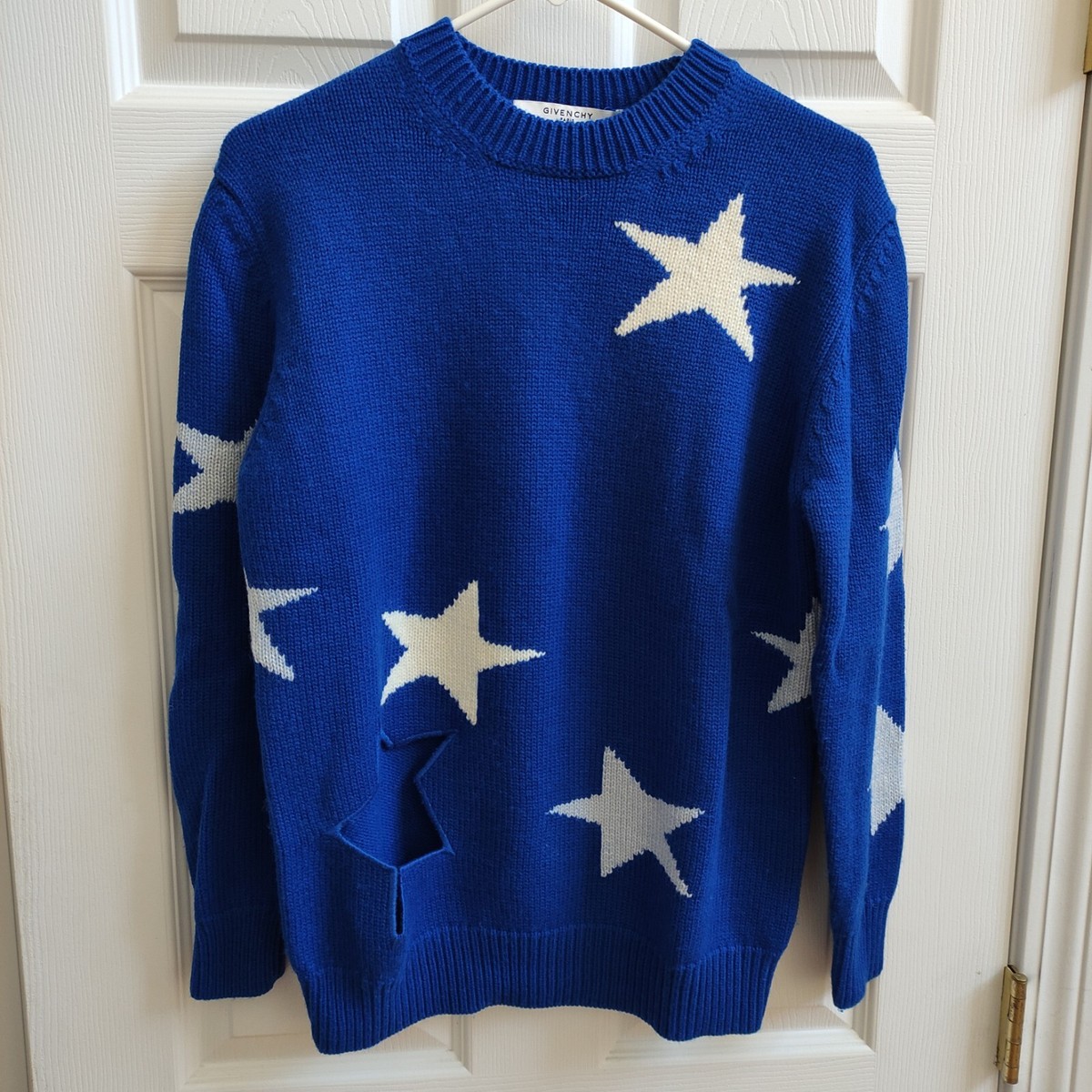 Givenchy Cut out Stars Intarsia Wool Sweater women's XS Run Big | eBay
