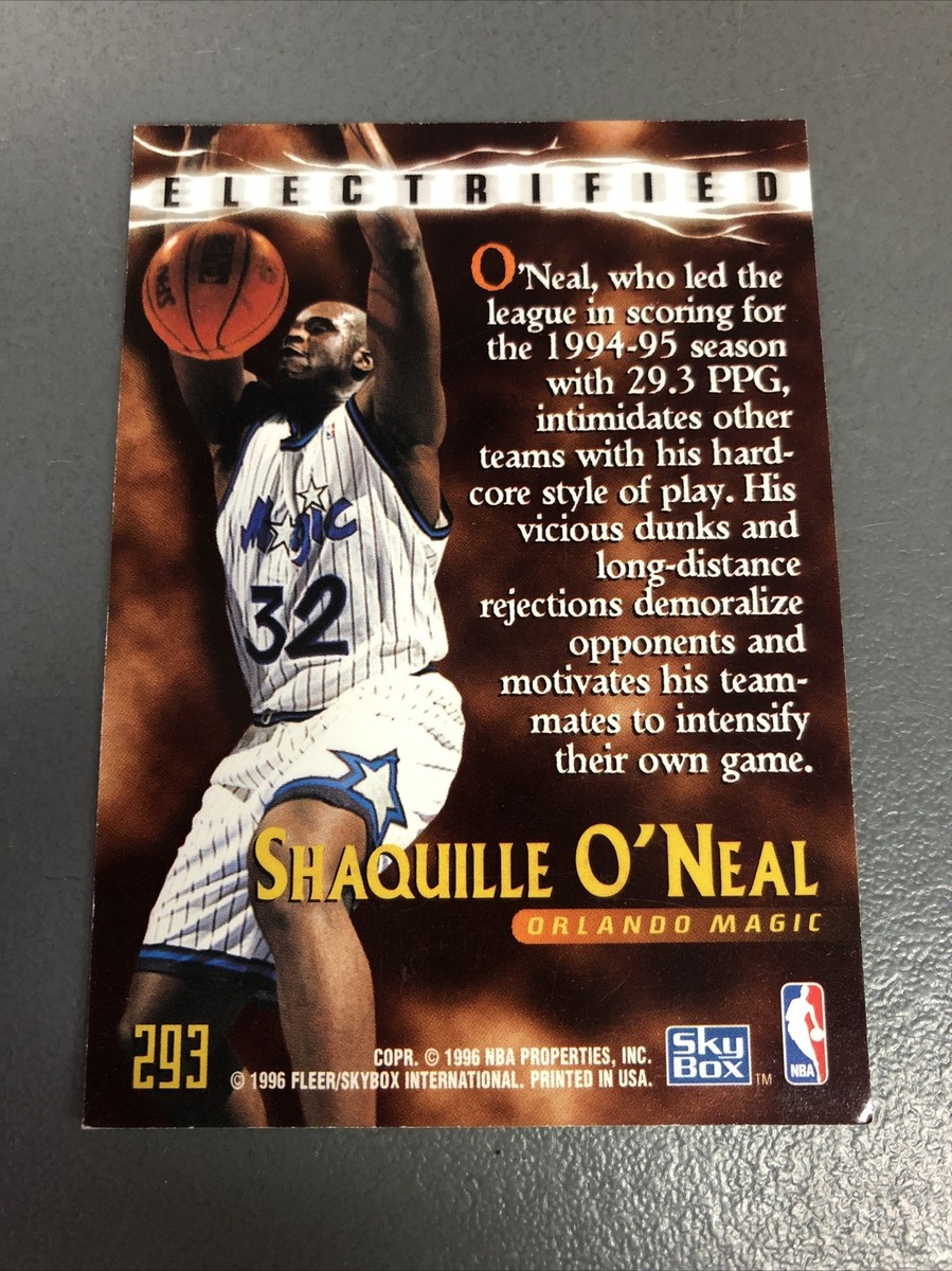 1995-96 Skybox Shaquille O'Neal Electrified #293 | eBay