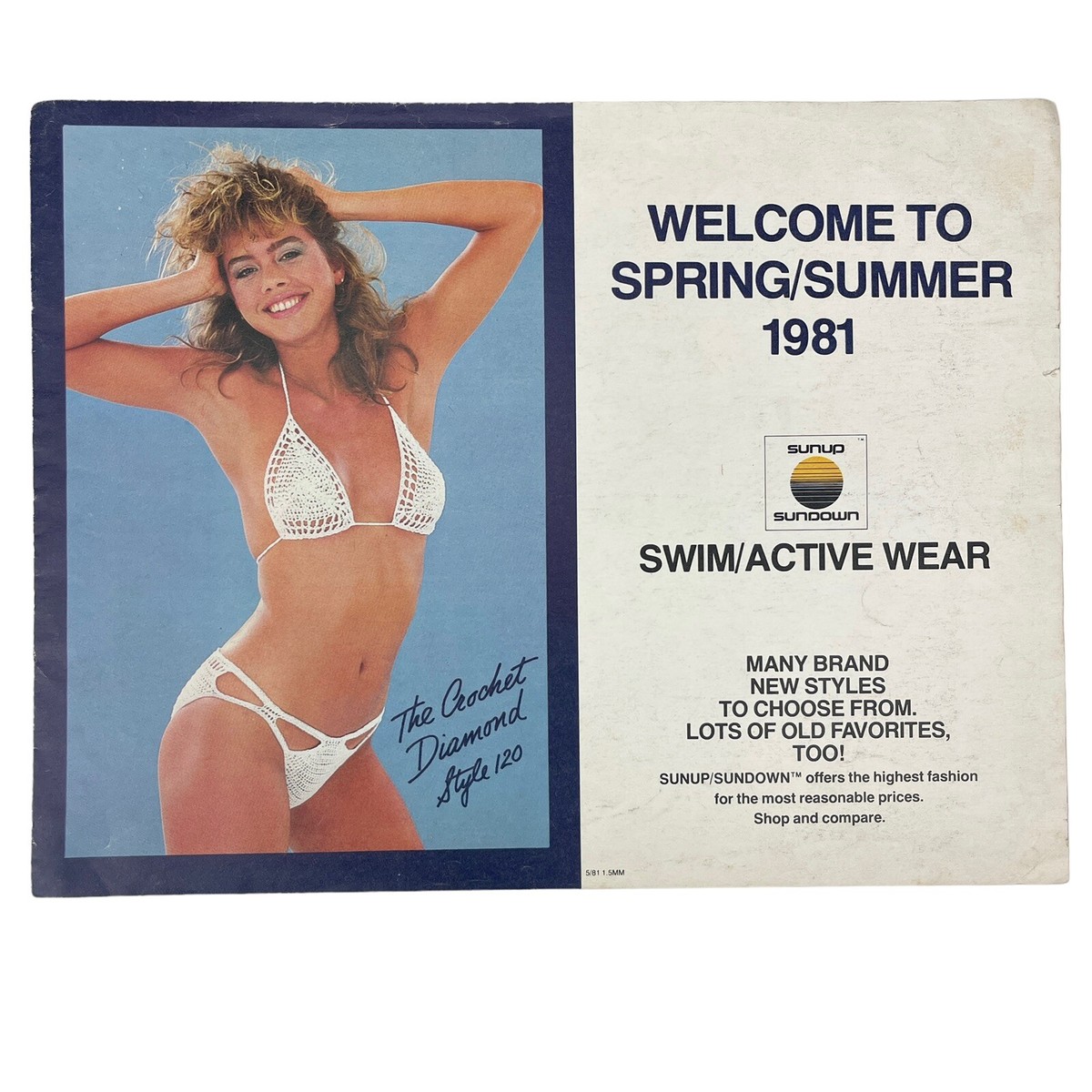 Vintage 1981 SUNUP SUNDOWN Swimsuit Bikini Fashion Catalog