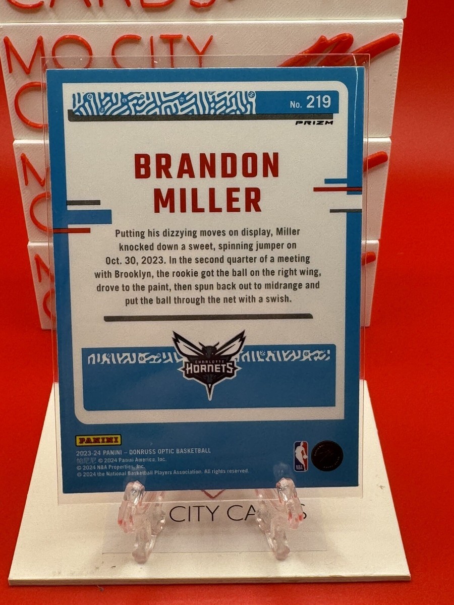 2023-24 Panini Donruss Optic Brandon Miller #219 Rated Rookie
