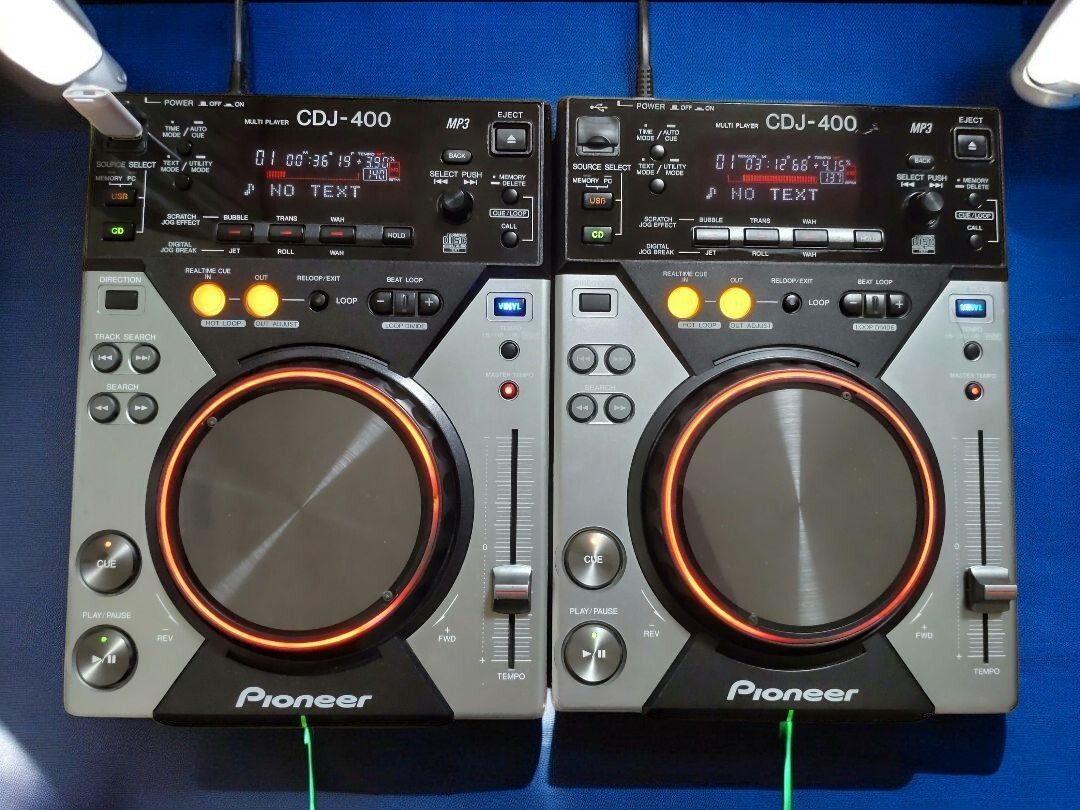 Pioneer DJ CDJ-400 Pair Digital CD Player DJ Turntable Tested