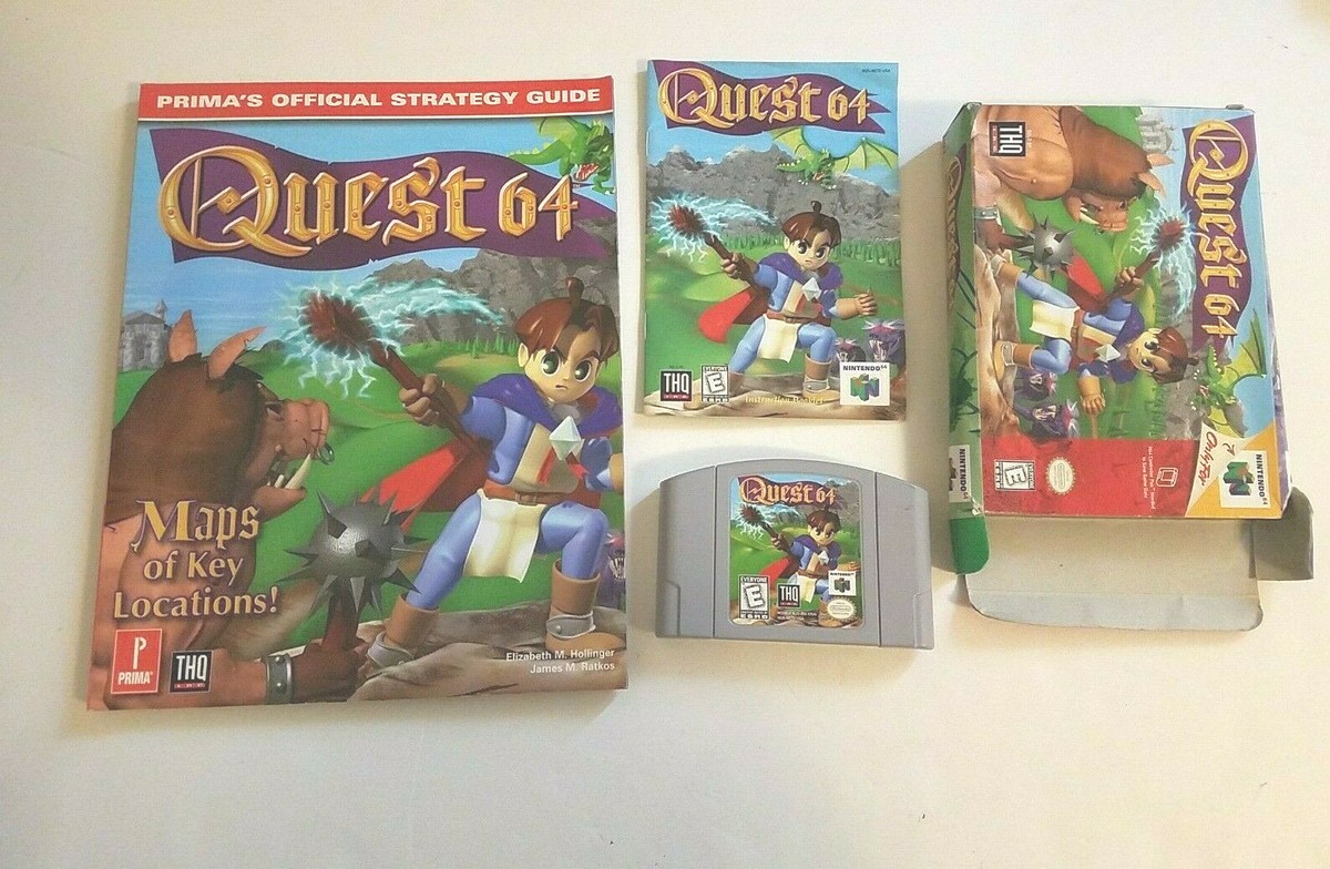 Quest 64 Nintendo 64 N64 Authentic Complete Game CIB w/ Official