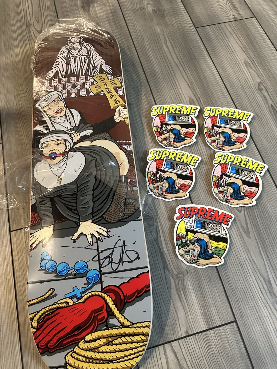 Supreme Nuns FW22 Deck Signed by Sean Cliver 1 Signed Sticker