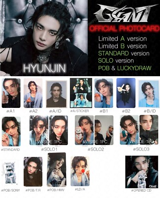 HYUNJIN STRAY KIDS GIANT JAPAN ALBUM PHOTOCARD POB LUCKY DRAW SOLO
