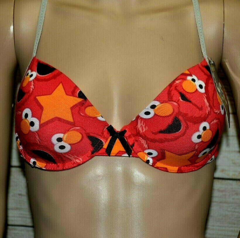 Woman's Bra Sesame Street Intimates Bra Cookie Monster/ Elmo New