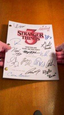 Stranger Things 3 Script Signed- Suzie, Do You Copy?- Autograph
