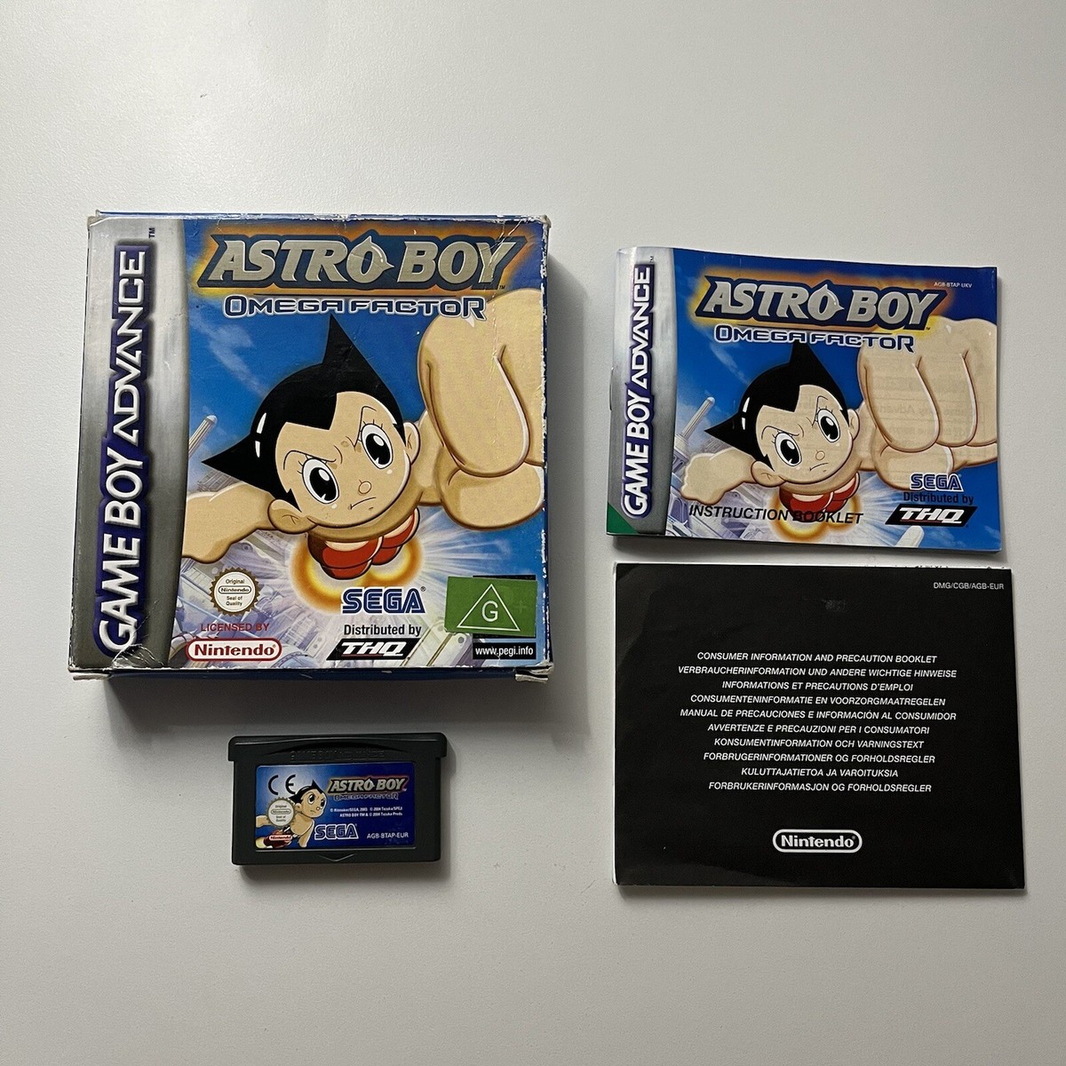 CIB Astro Boy Omega Factor Europe EUR PAL GBA Game Boy Advance