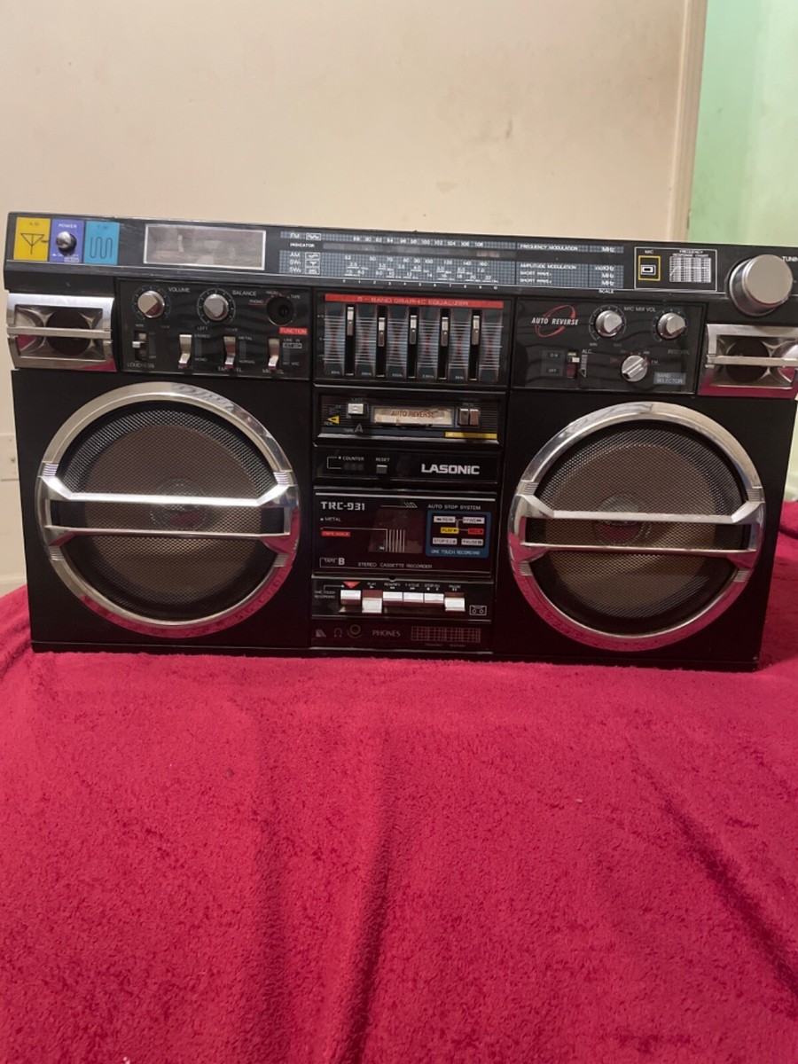 Lasonic TRC-931 Radio/Headphone Jack/Dual Cassette Boombox