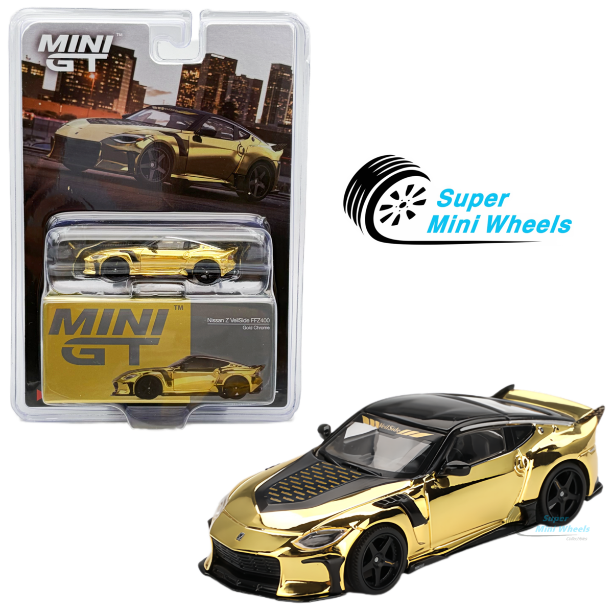 Mini GT 1:64 Nissan Z VeilSide FFZ400 Gold Chrome #985 | eBay