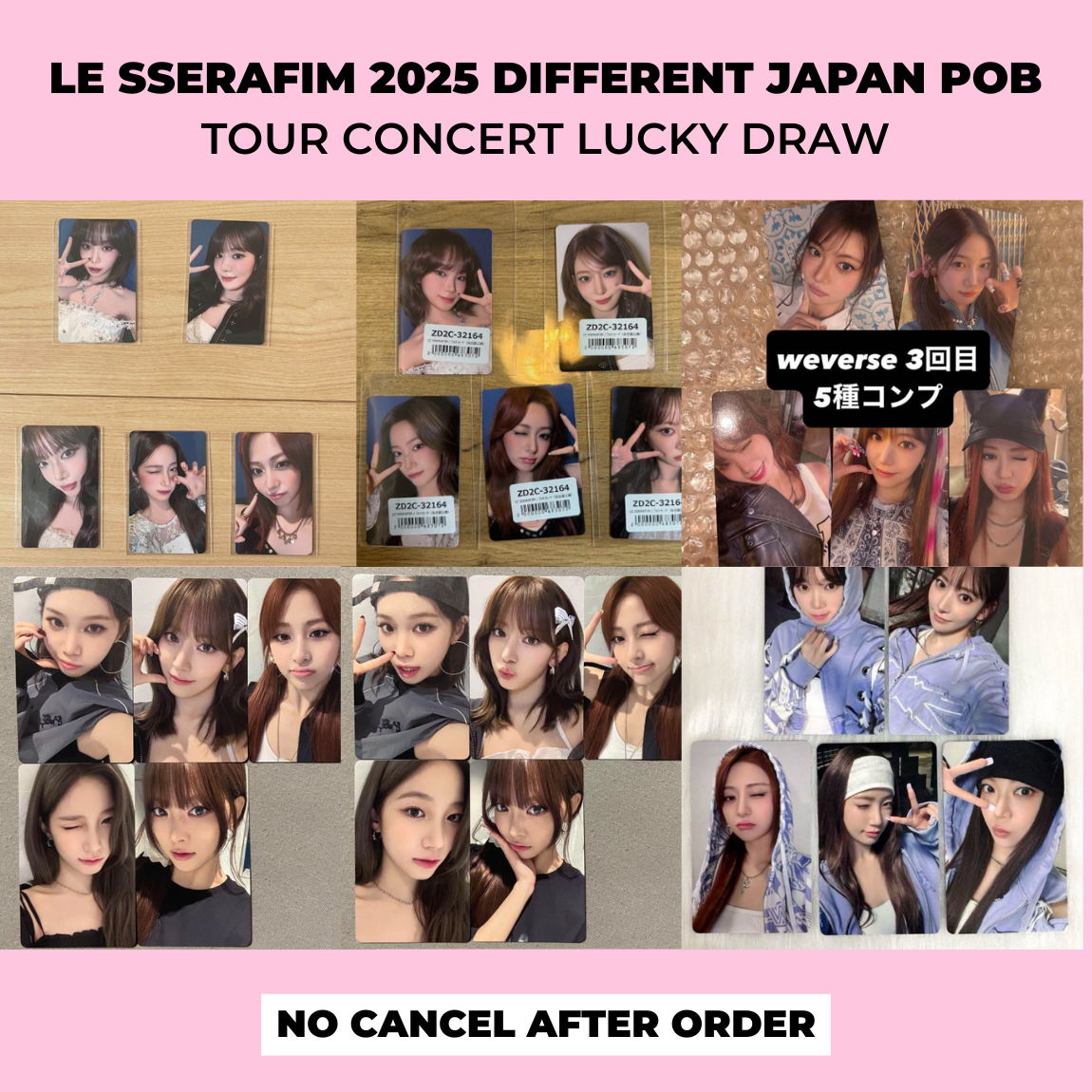 LUCKY DRAW TOUR CONCERT 2025 LE SSERAFIM JAPAN POB DIFFERENT