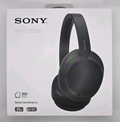 Sony WH-CH720N Wireless Over-Ear Headphones - Black - Open Box | eBay
