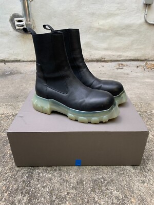 Rick Owens Beatle Bozo Tractor Boots Black/Transparent Size 43 | eBay