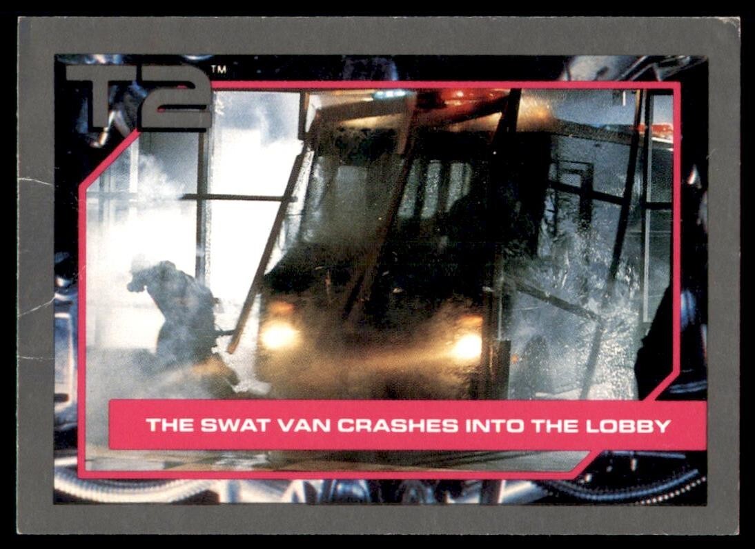 1991 Impel Terminator 2 #91 The SWAT Van Crashes Into The Lobby | eBay