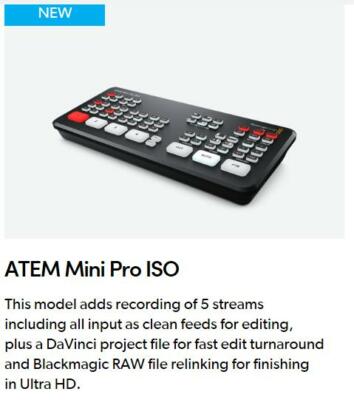 ATEM Mini Pro ISO HDMIスイッチャー Blackmagic Design ATEM Mini Pro