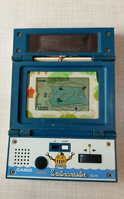 🎮 Vintage 1983 Casio Watercoaster Handheld Solar Powered LCD GAME