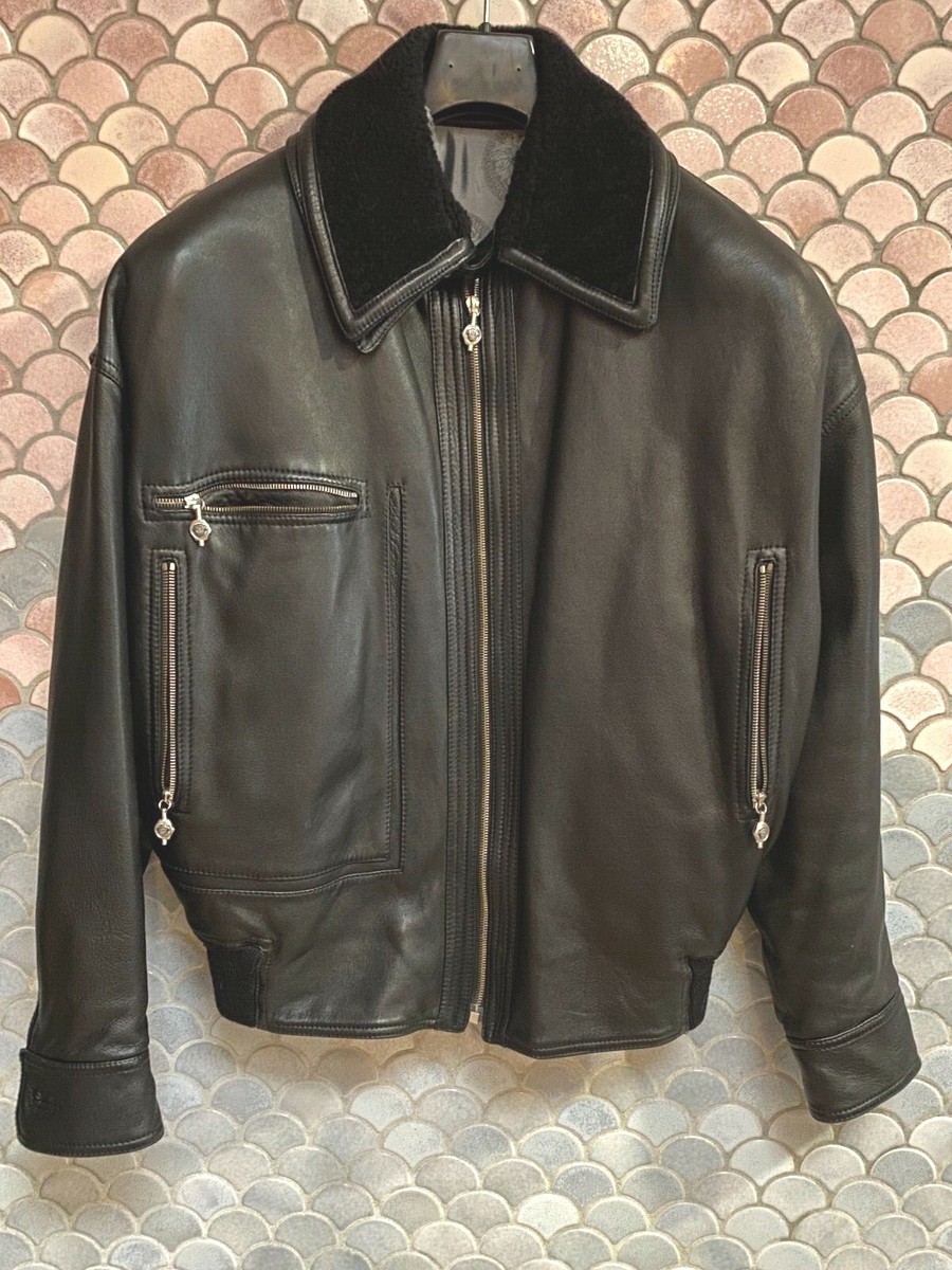 Gianni Versace true vintage leather jacket, IT 52/US 42 | eBay