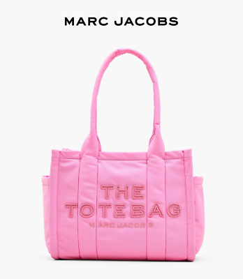 MARC JACOBS The Puffy Nylon Tote Bag Medium Confetti Pink