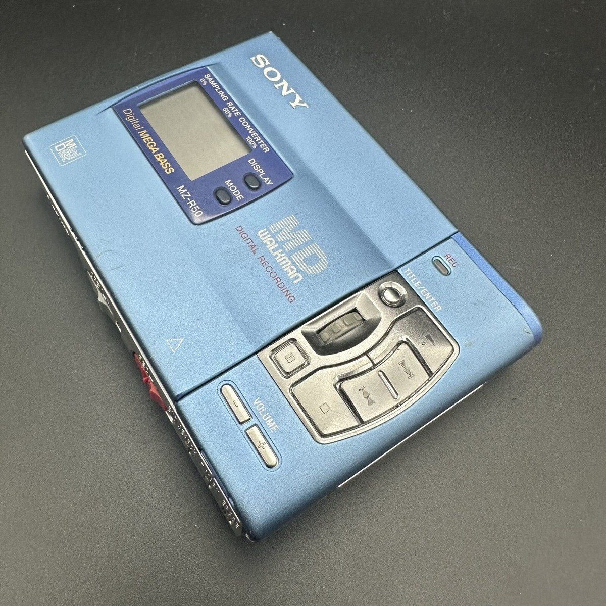 SONY MZ-R50 Portable Minidisc Recorder Blue Playback & Recording