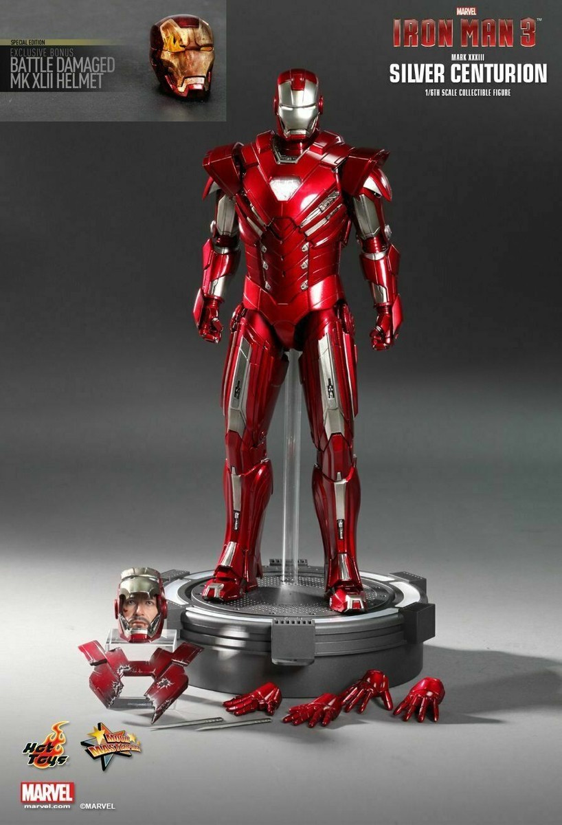 1/6 HOT TOYS MMS213 IRON MAN 3 SILVER CENTURION MK33 MARK XXXIII