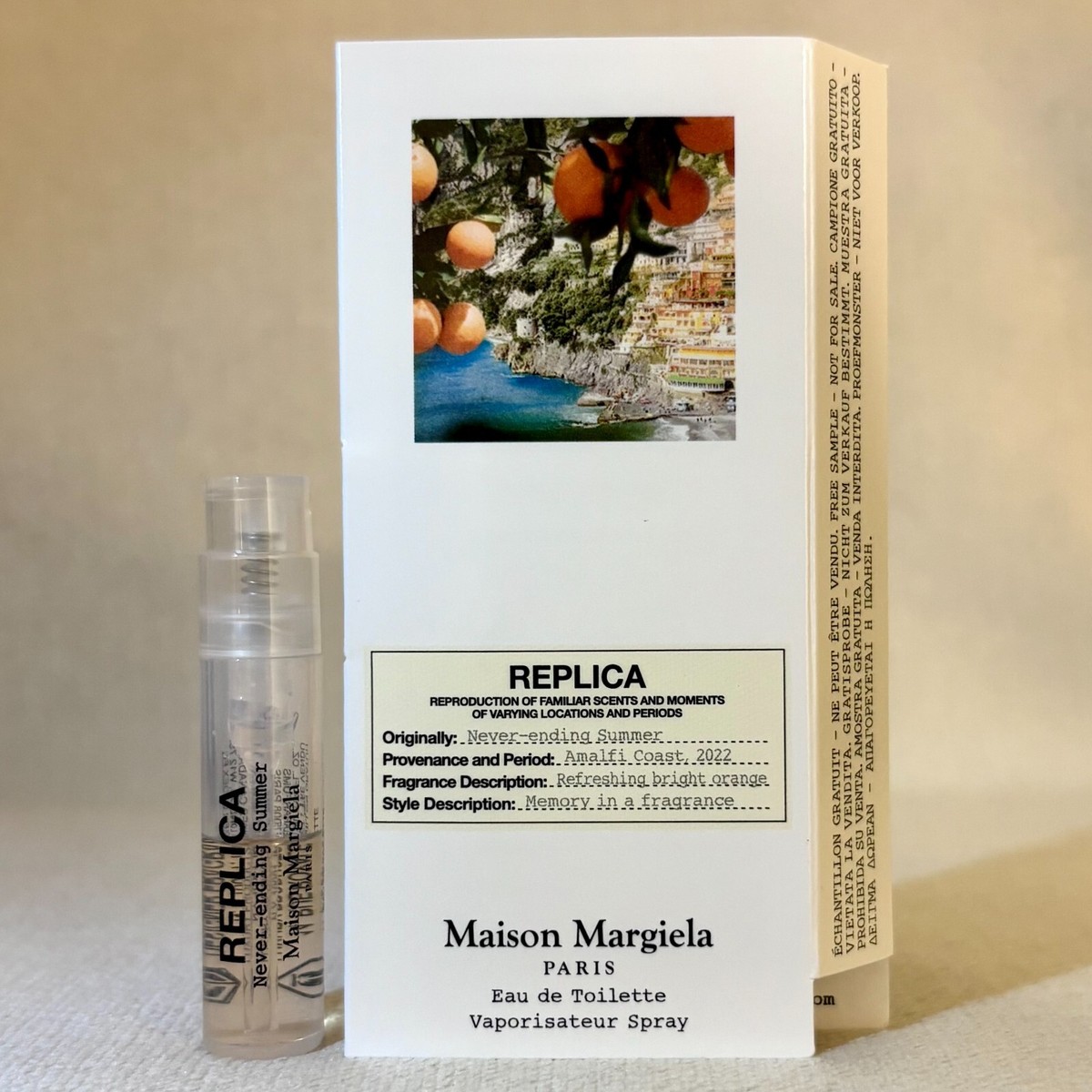 Maison Margiela Replica Never-Ending Summer EDT Sample Spray .04oz